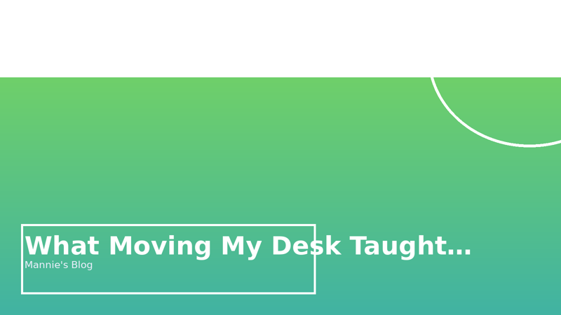 What Moving My Desk Taught Me About Habits thumbnail